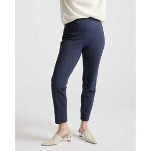 NWT Quince Navy Ultra-Stretch Ponte Pintuck Ankle Pants